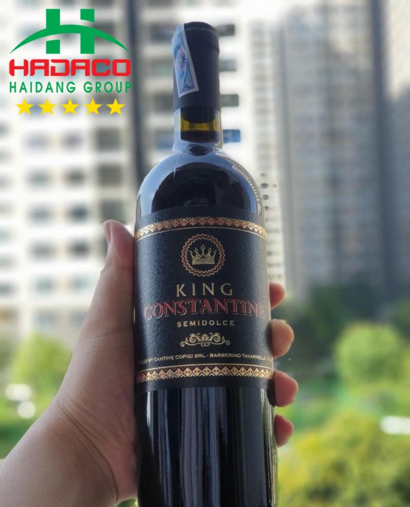 Rượu Vang Ý Đỏ Ngọt King Constantine Semi Dolce (10%)