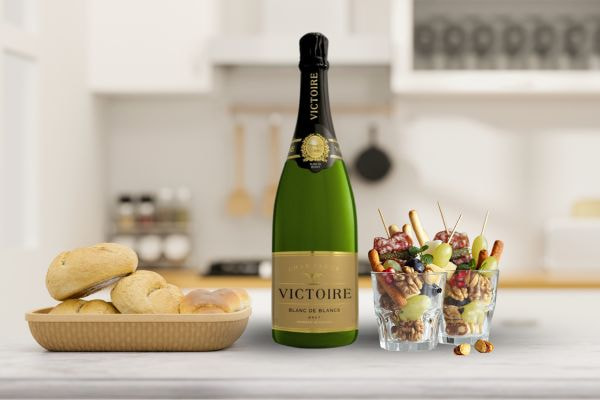 Rượu vang Pháp Victoire Champagne Blanc de Blancs 12% 