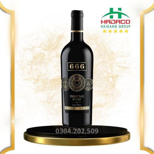 Rượu vang đỏ Ý 666 Primitivo di Puglia 18.5%