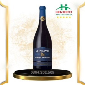 Rượu vang đỏ Ý Li Filitti Primitivo di Manduria Riserva Vendemmia D.O.P 14.5%