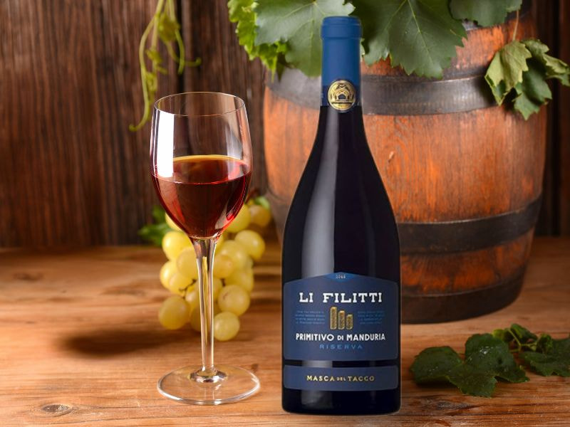 Rượu vang đỏ Ý Li Filitti Primitivo di Manduria Riserva Vendemmia 