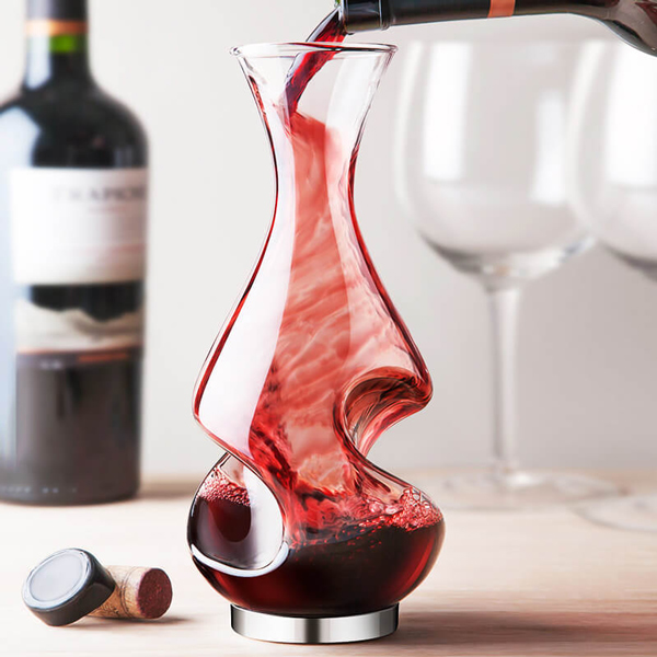 Rượu vang Hải Đăng - Bình Decanter kích cỡ trung bình cho rượu vang đỏ đậm vừa