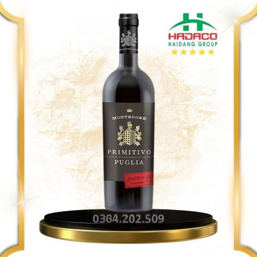 Rượu vang đỏ Ý Montecore Primitivo I.G.P 13%